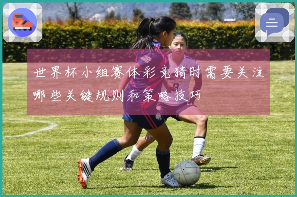 世界杯小组赛体彩竞猜时需要关注哪些关键规则和策略技巧